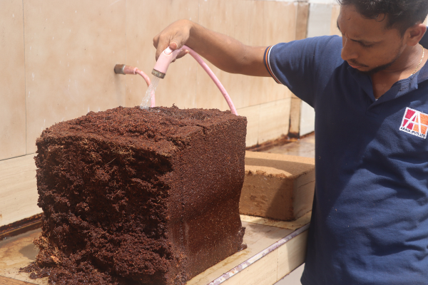 High-quality coco peat grow blocks, ideal for horticulture and agriculture, offering excellent water retention and nutrient support for various crops